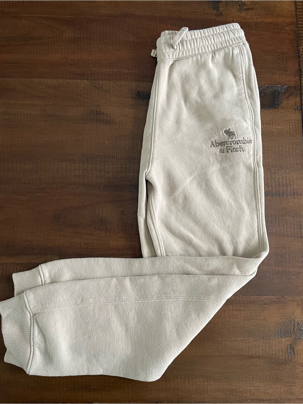 Abercrombie & Fitch Cream Jogger Sweatpants